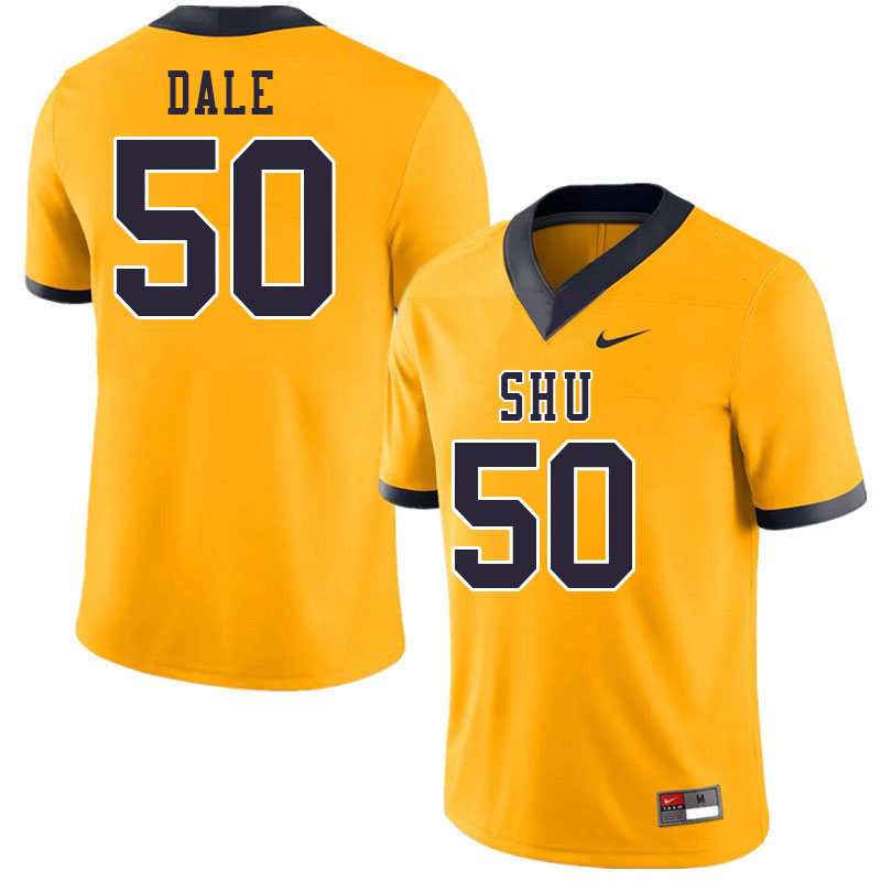 Men-Youth #50 Hunter Dale Siena Heights Saints 2023 College Football Jerseys Stitched-Gold